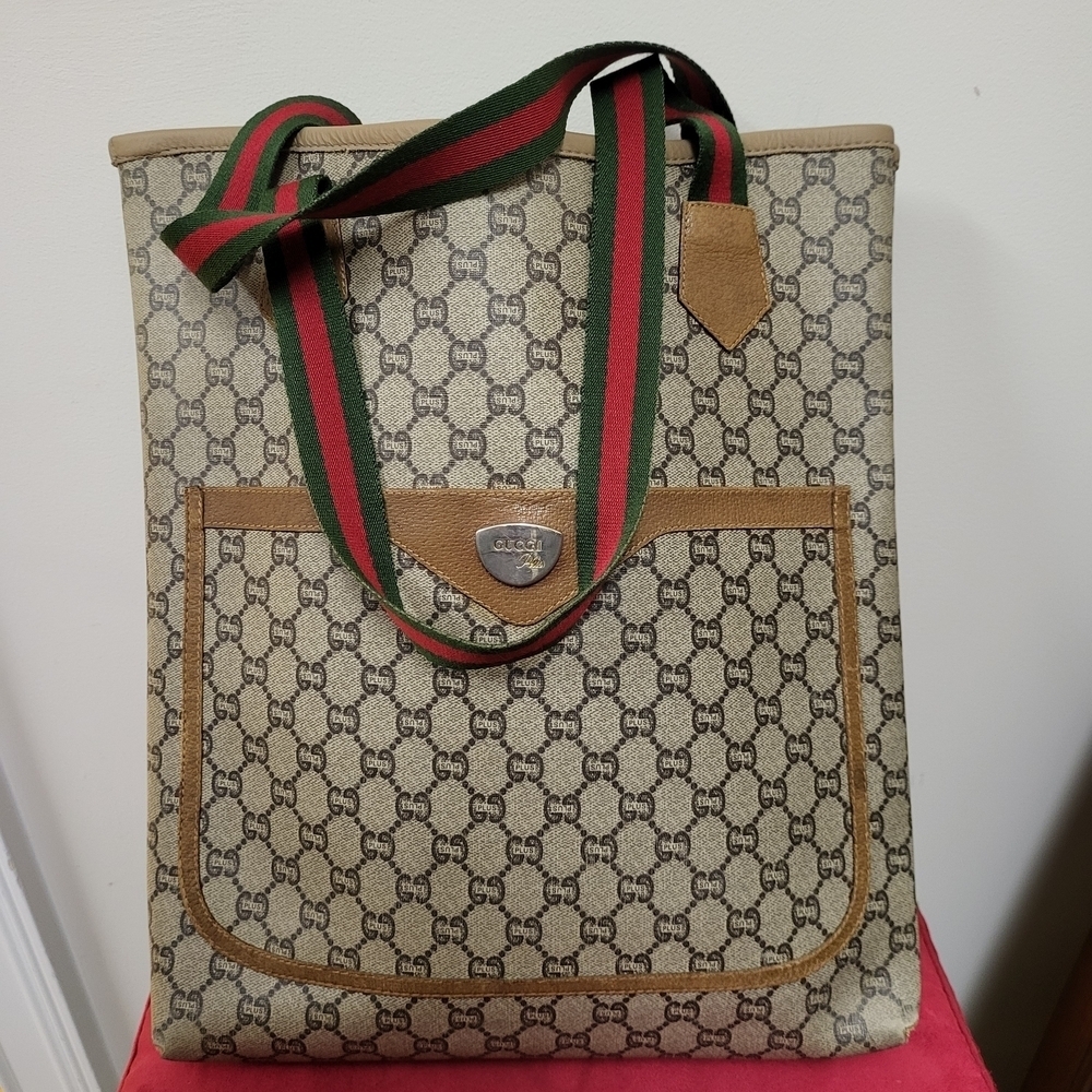 Gucci GG Plus Sherryline Handbag Tote...Authentic..w COA.